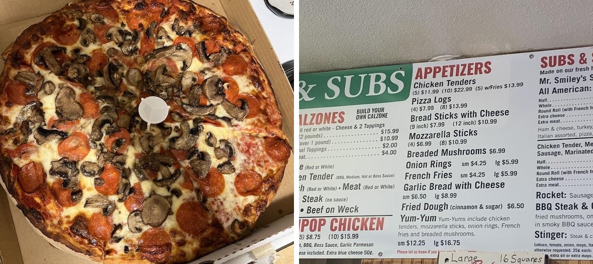Doug's Pizza Menu