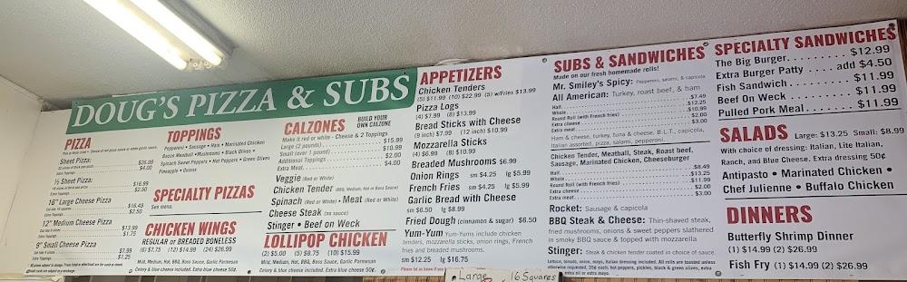Doug's Pizza Menu image 1