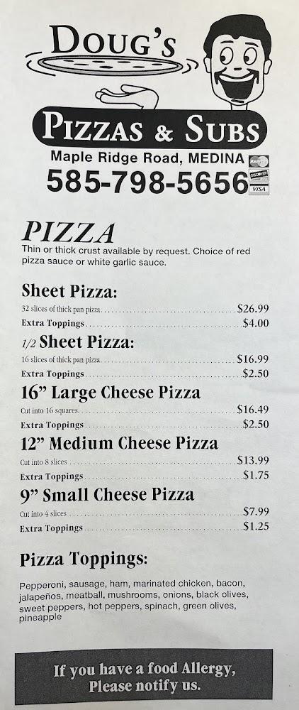 Doug's Pizza Menu image 2